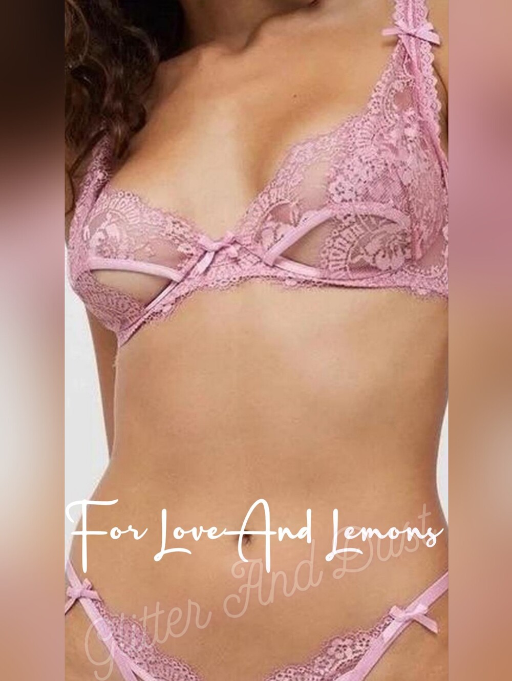 For Love And Lemons Shimmer Lace Bra